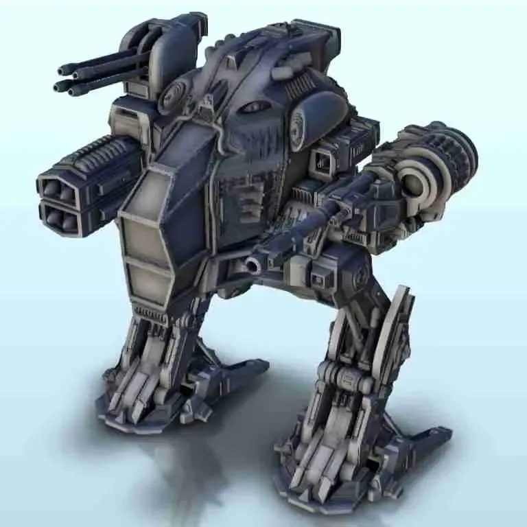 Massive gunned robot 26 - sci-fi science fiction future 40k