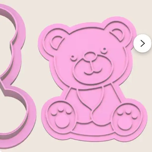 Teddy Bear Cookie Cutter & Stamp