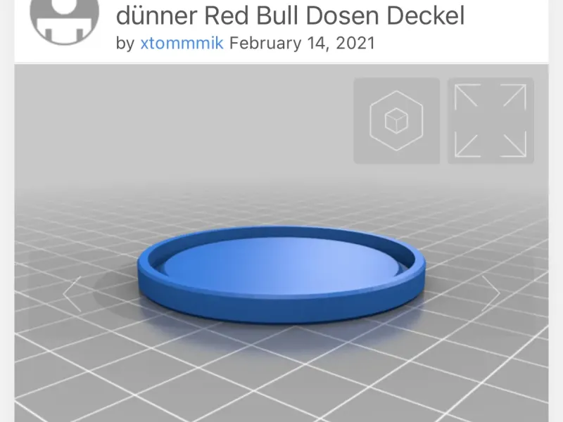 Couvercle de canette de Redbull ultrafin