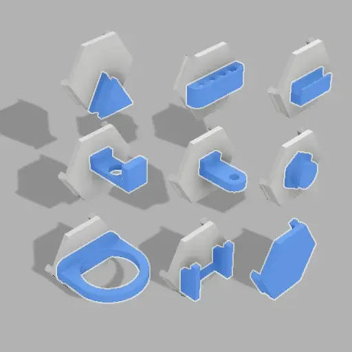 Hexagonal Modular System for K1 Workspace: Complete Set