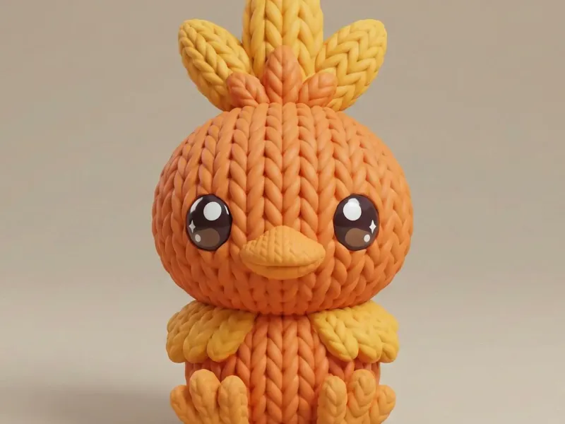 Knitted Torchic Fan Art