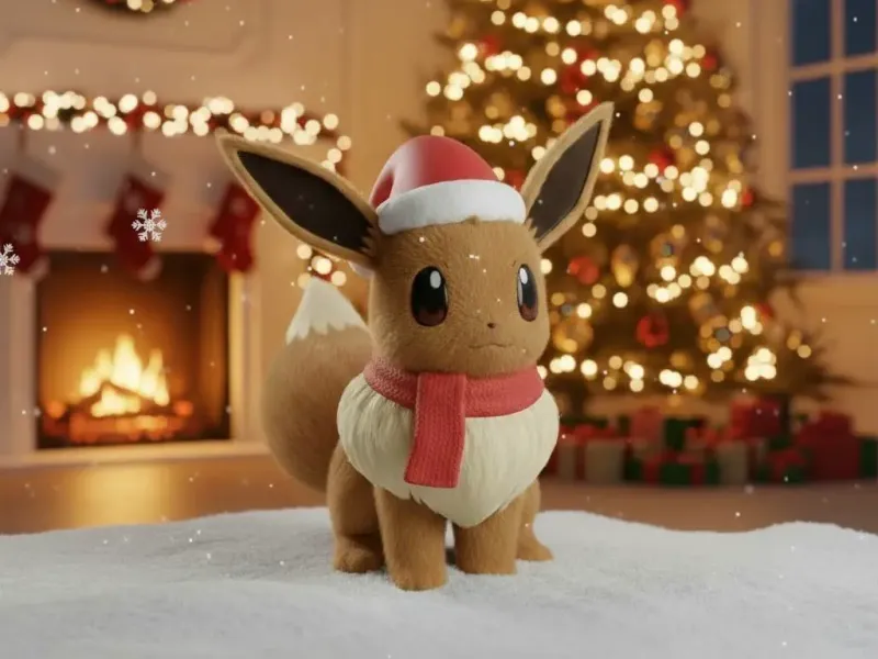 Pokémon Eevee Christmas Edition 3D Figure