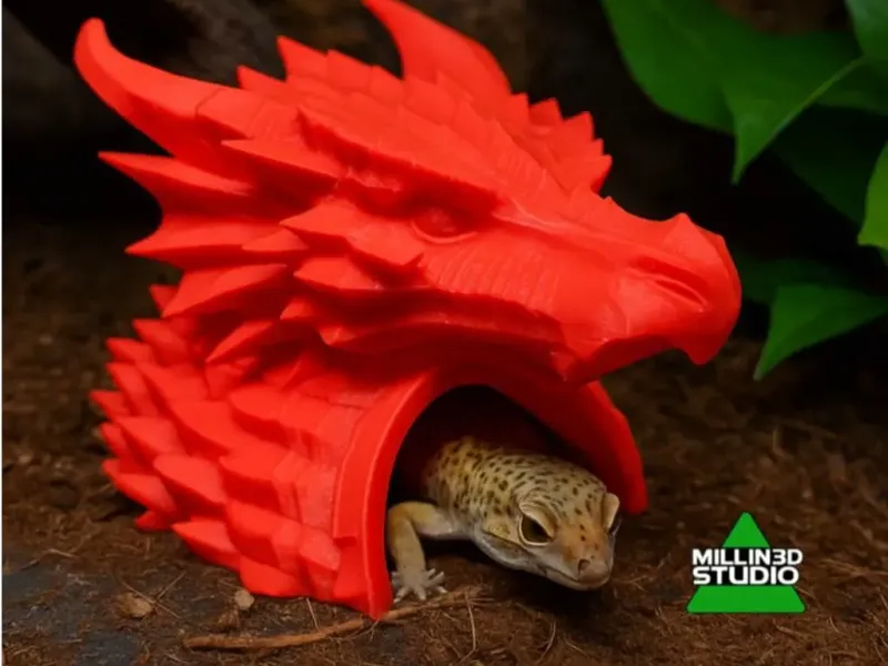 Dragon Head House for Pets Hide Lizard Geckos and Hamsters