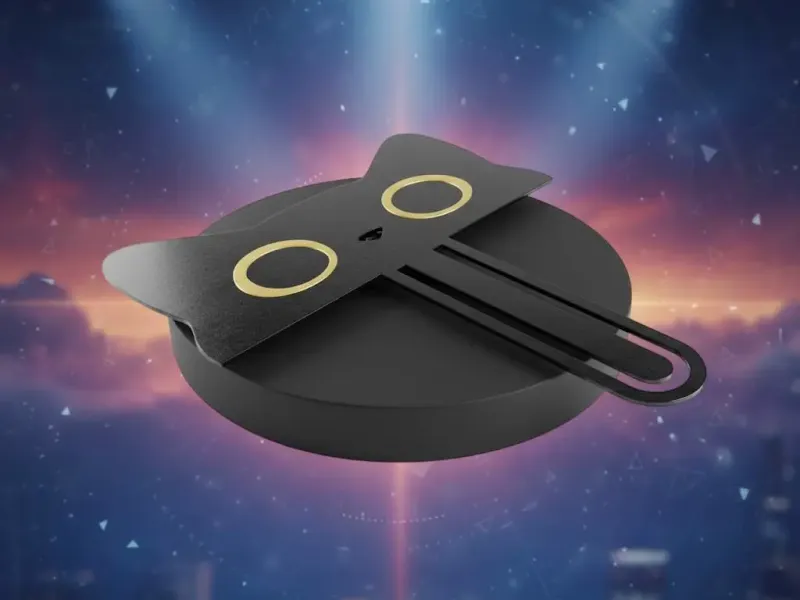 Marcador de páginas minimalista Gato Negro