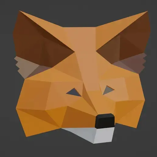 MetaMask fox head low poly