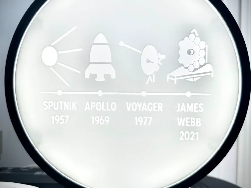 Pochoir d'évolution spatiale pour lampe magnétique Ecliptic Glow