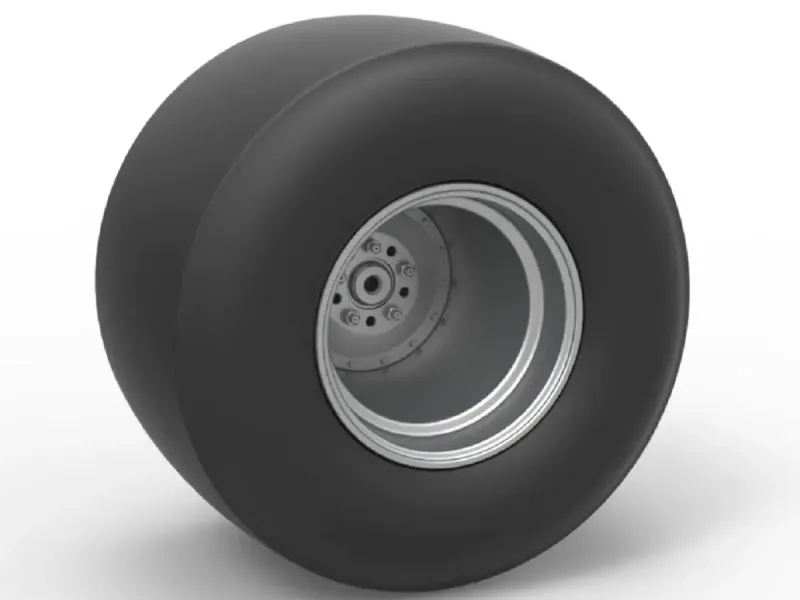 Rear wheel of Vintage Funny Car Scale 1:25