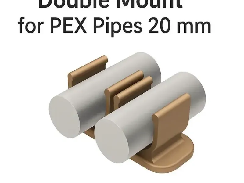 Double Mount for PEX Pipes 20 mm