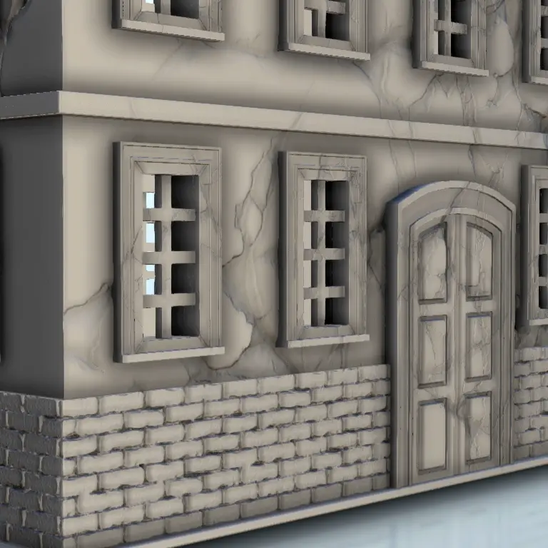 Barockes Haus 7 - Gelände WW2 Kulisse moderne Miniaturen