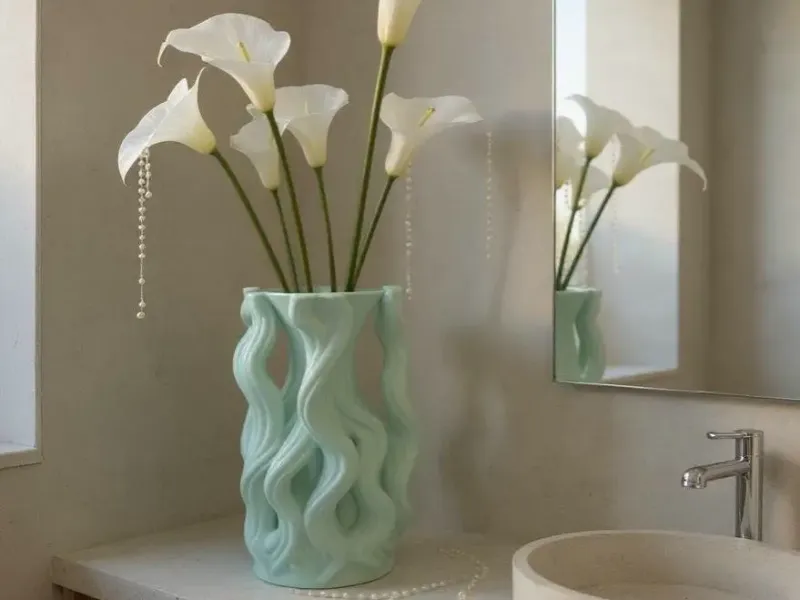 流れる波形プランター