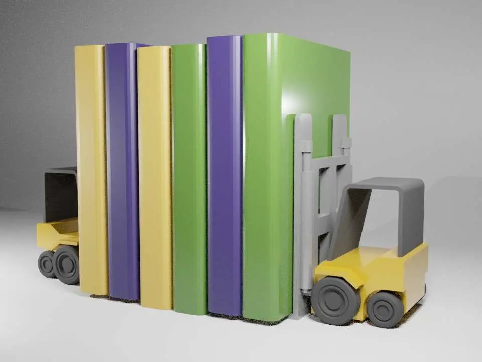 Simple Mini Forklift Bookend