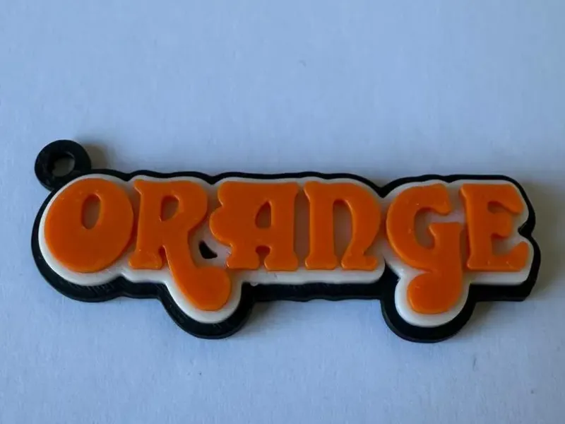 Orange Amplifier Keychain