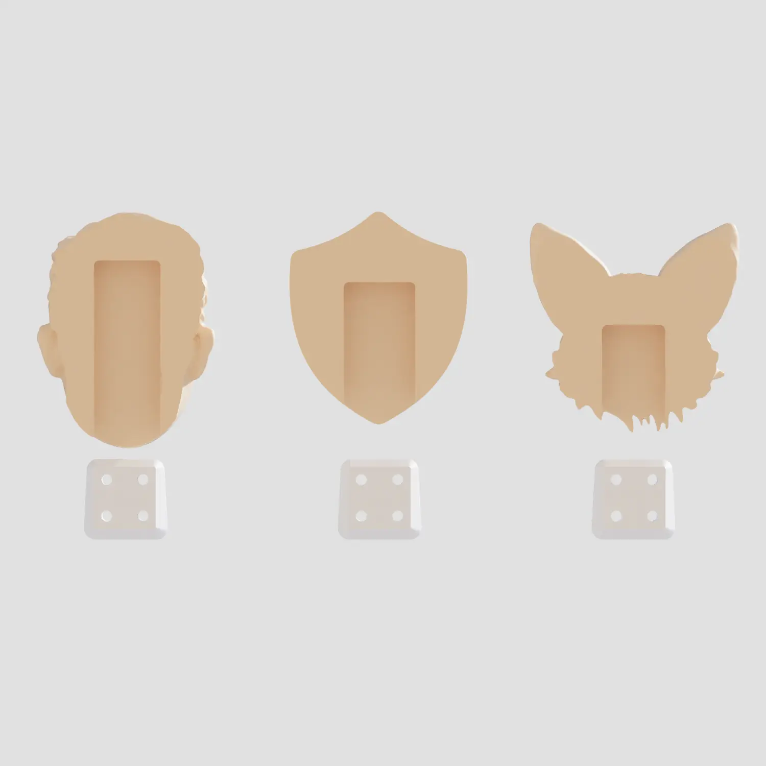 Square & Badge Button