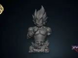 Vegeta Bust STL Dragon Ball 3D Print Sculpture Model-5