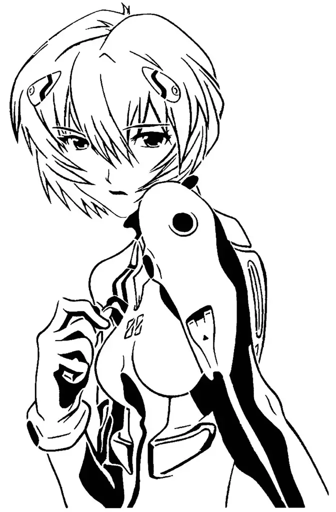 Rei Ayanami stencil