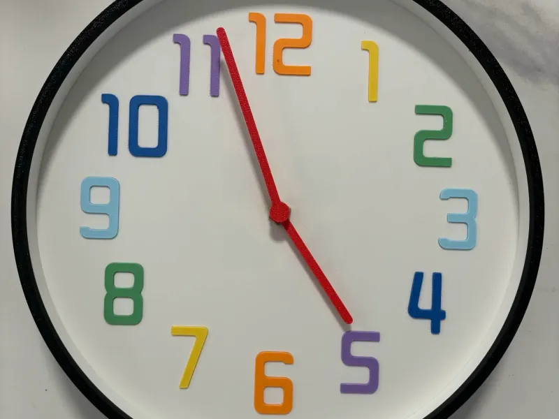 Colorful Digital Clock (Customizable Colors) (Compatible with Universal Clock Movement)