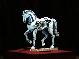 Mechanical Cyber Horse Creative Sculpture Ornament