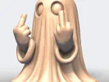 Funny Middle Finger Ghost-0