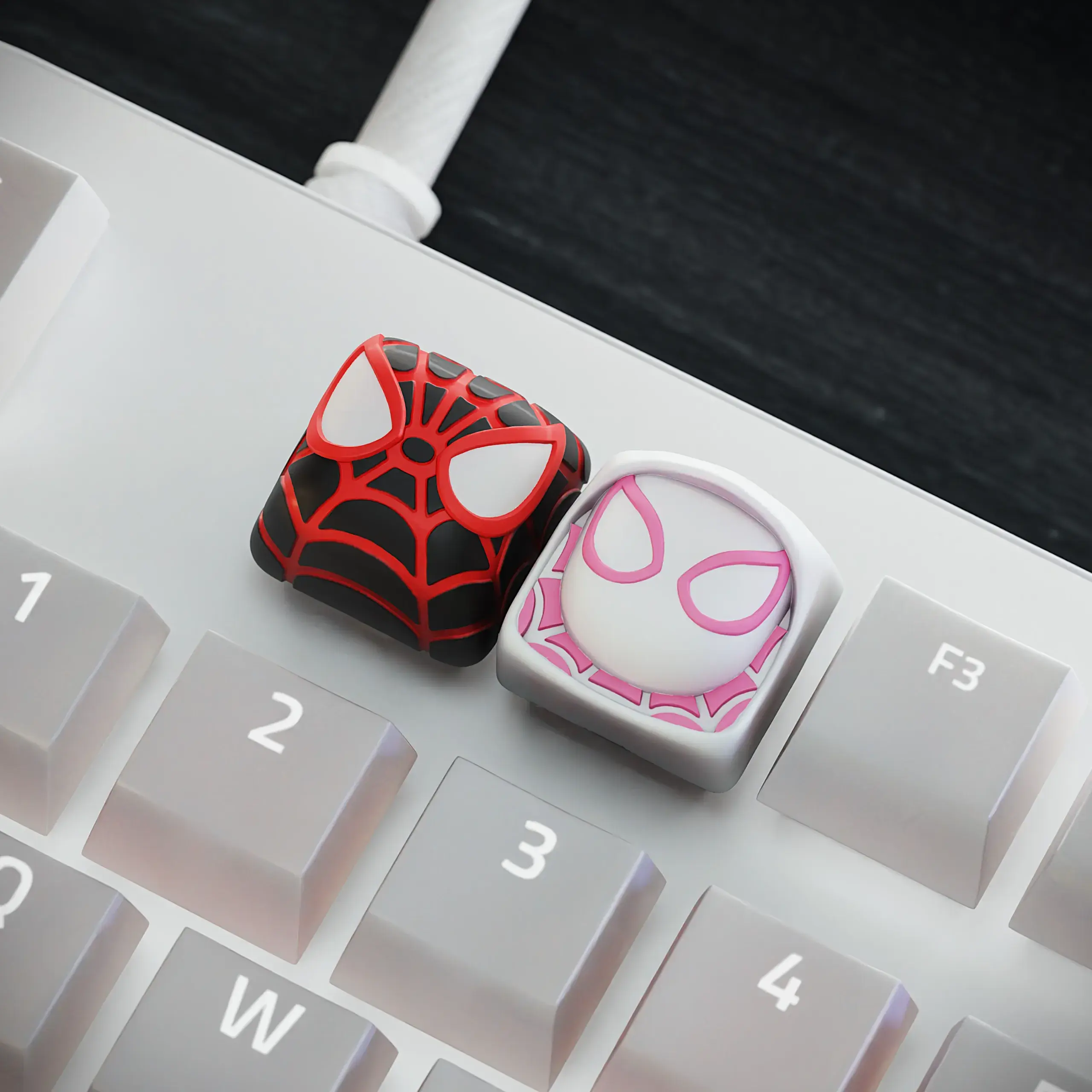Miles Morales - Gwen Stacy keycaps - Mechanical keyboard
