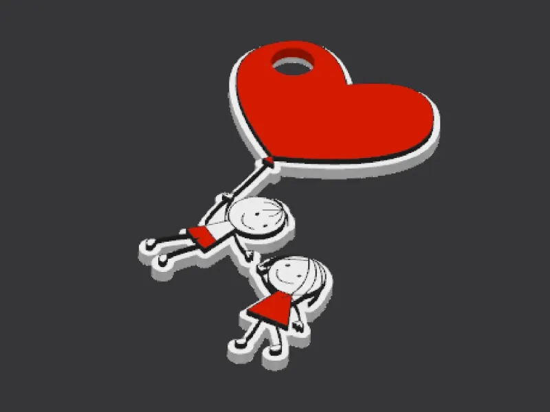 Keychain Love Heart Balloon