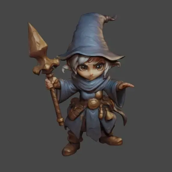 Wizard Adventurer D&D tabletop miniature