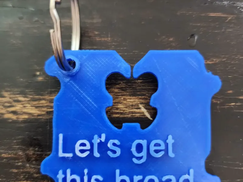 Brotclip-Schlüsselanhänger – "Let's Get This Bread"