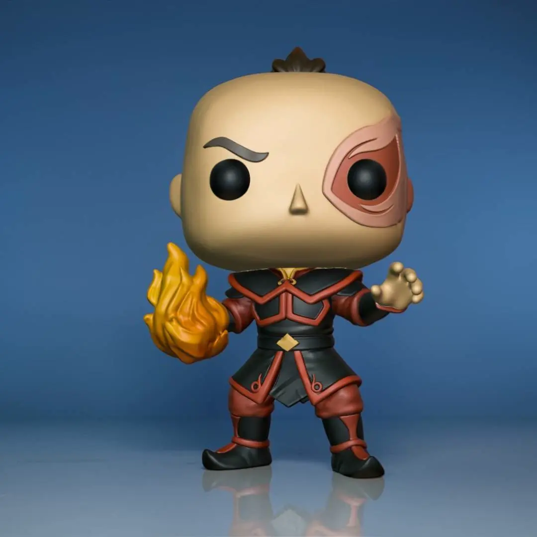 Zuko Avatar Funko Style STL – Fire Prince Chibi Figure