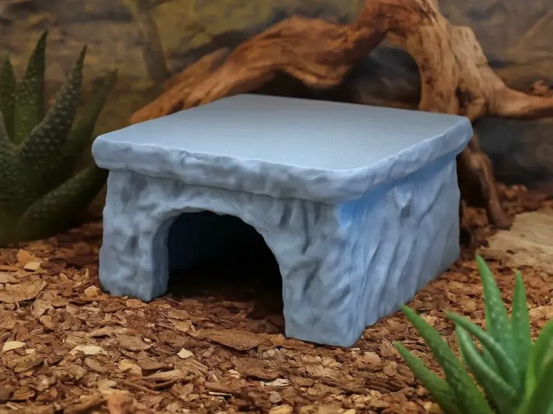 Terrarium schuilgrot en zonneplateau