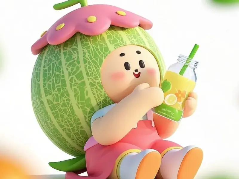 可爱哈密瓜小人
