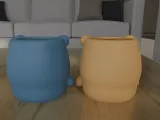 Cute Bear Planter Pot STL File for 3D Printing-2