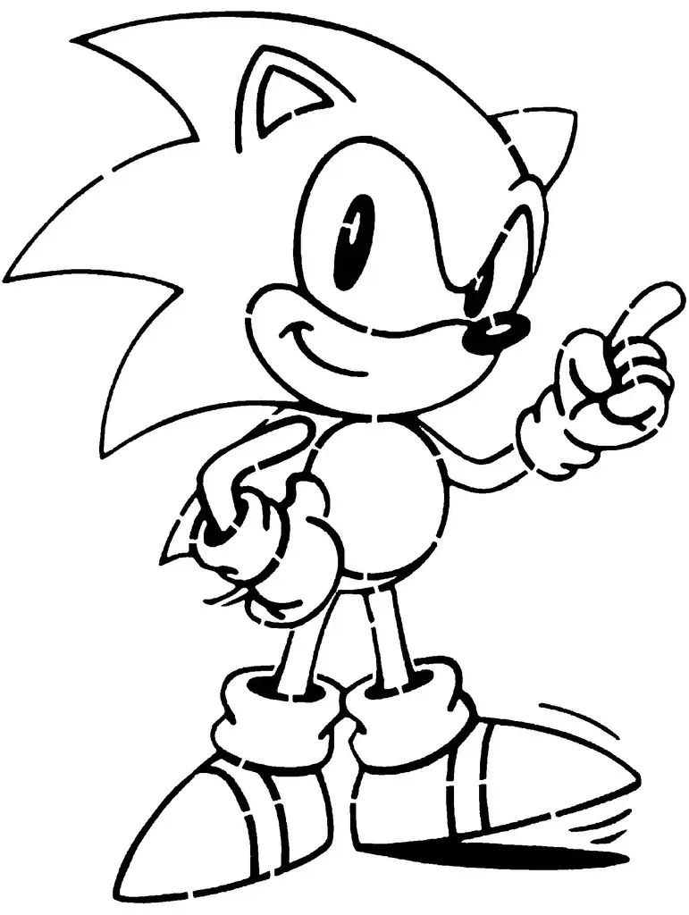 Sonic the Hedgehog stencil 3 3D models download Creality Cloud
