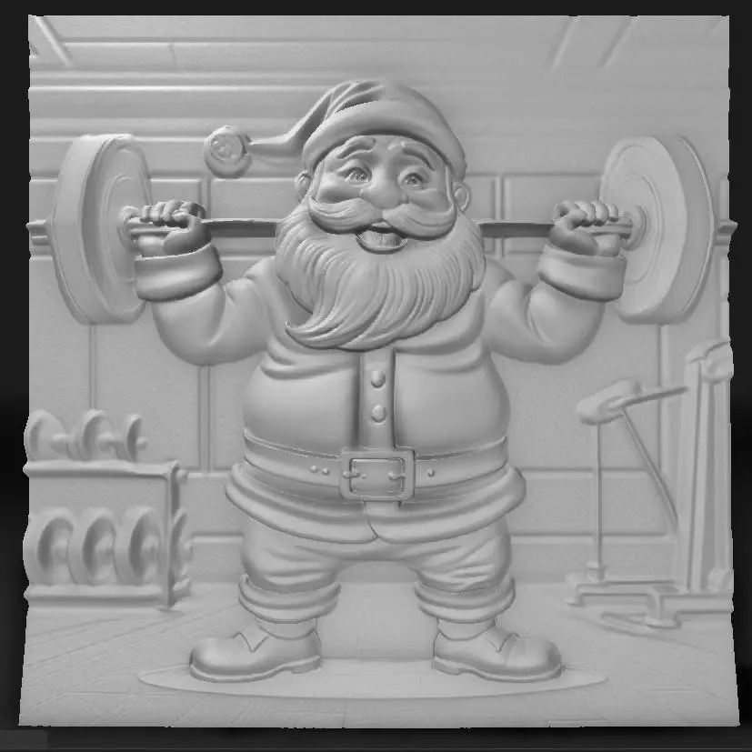 Santa Claus at the gym
