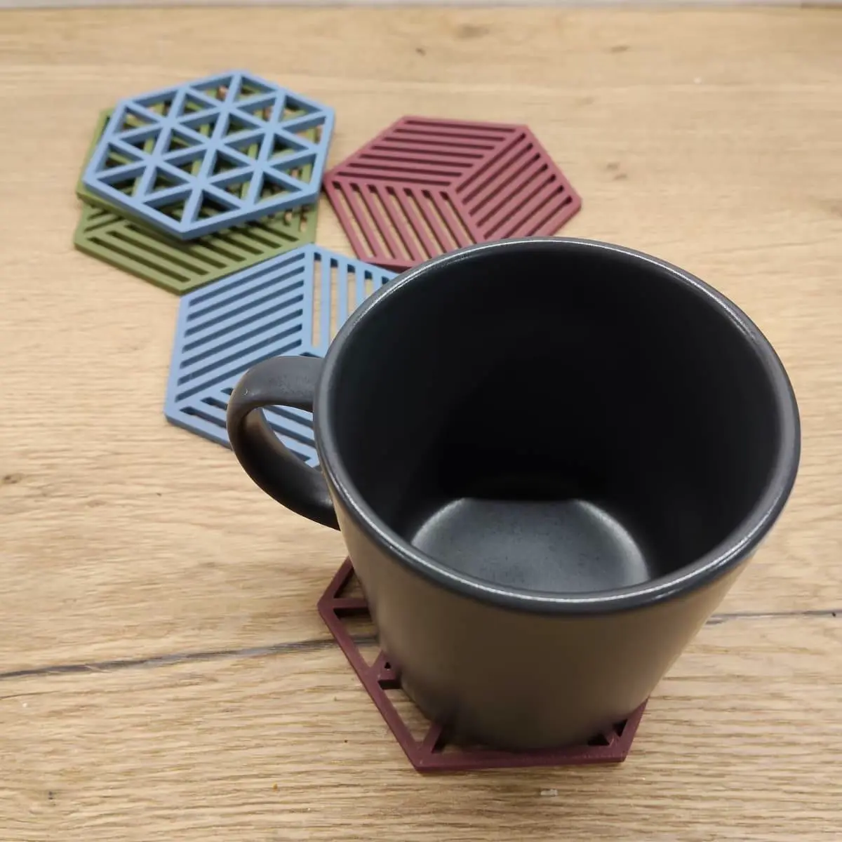 Hexagonal coasters