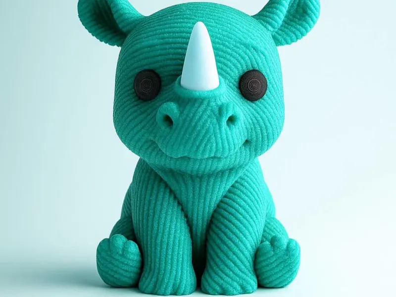Knitted Rhino - NO AMS - Cute Animals