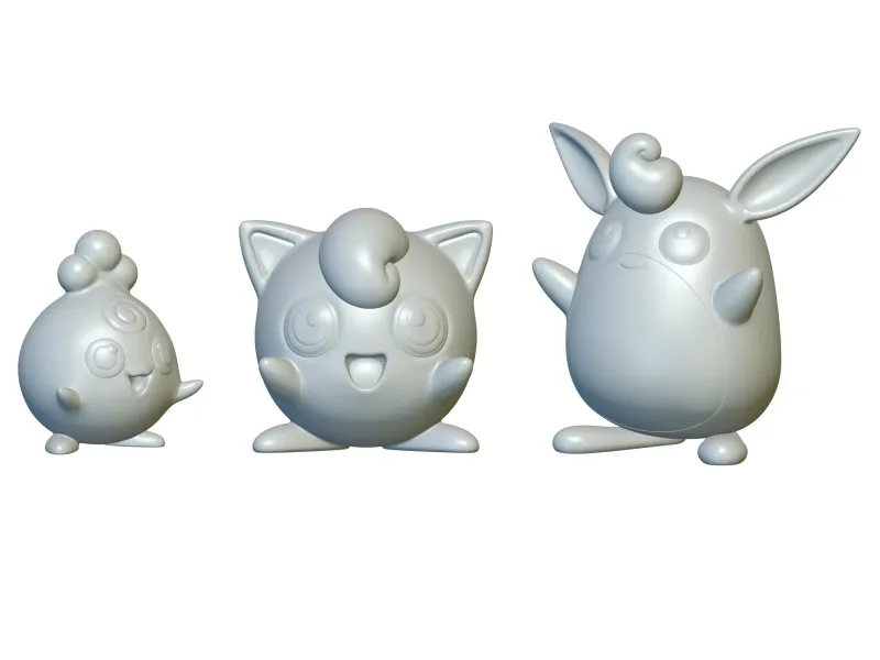 Pokemon Jigglypuff & Wigglytuff & Igglybuff  - 3D Printing!