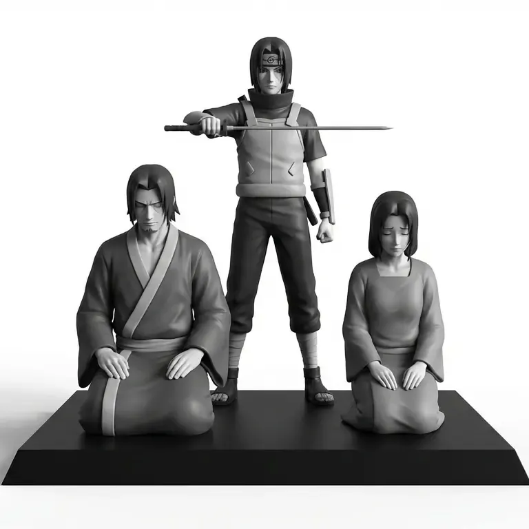 Black & White Dramatic Anime Diorama – Itachi Uchiha 