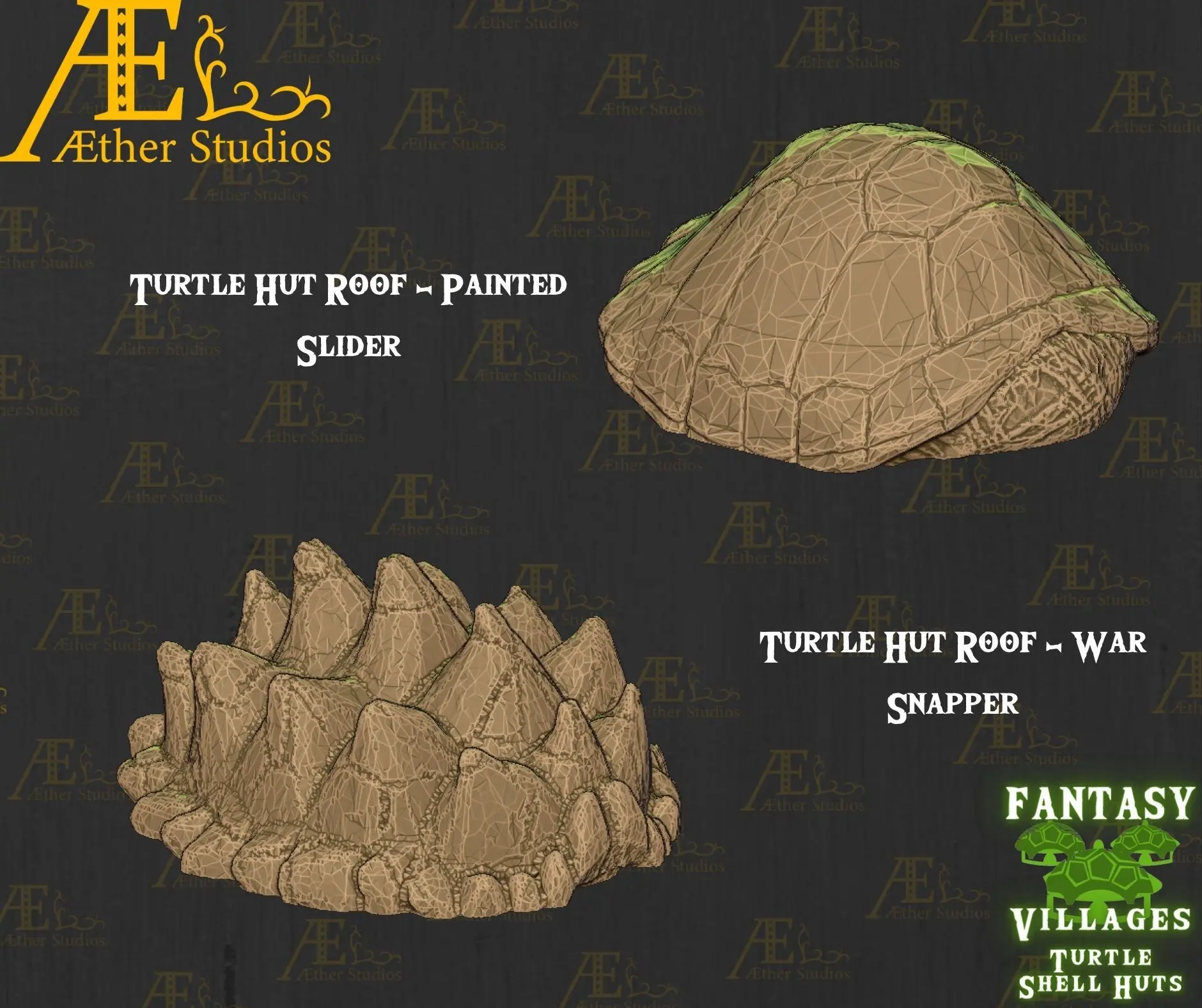 Other STL Download - AEFANT03 - Turtle Shell Hutsby Aether Studios
