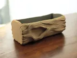Fioriera in tronco di legno-2