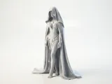 Veiled Lady Figurine Female Figure 3D Printable-3