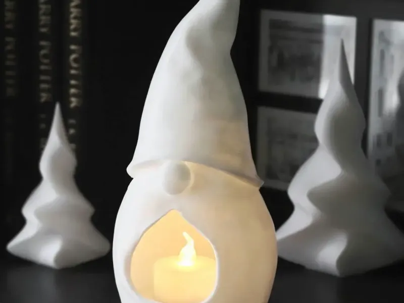 Soporte para velas de té gnomo