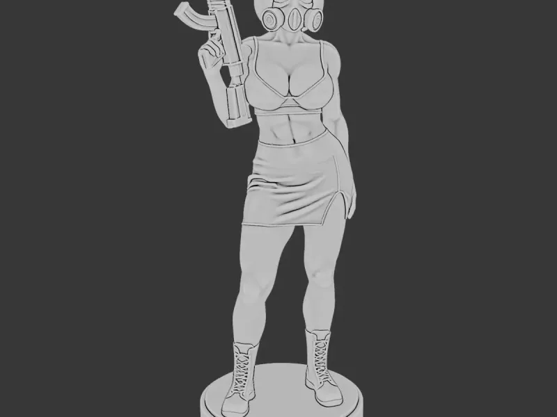 Killer Girl Figurine – Deadly Assassin Woman – 3D Printable