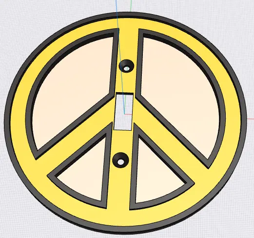 Peace Sign Light Switch Cover