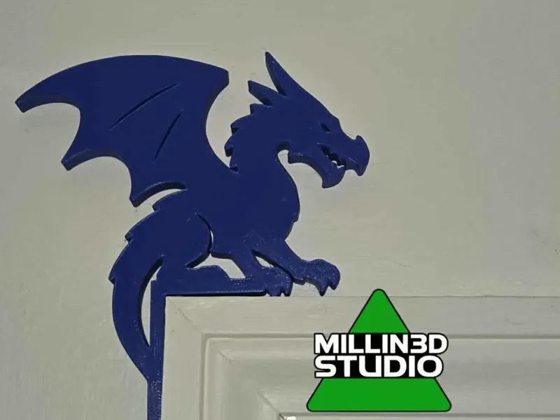 Dragon Door Frame Corner Decor - Easy Print
