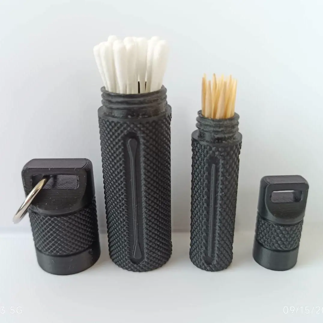 3D Printer Files | 3MF File | Travel case for toothpick and cotton buds