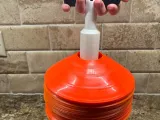 Stackable Sports Training Cone Holder with Vertical Storage.-0