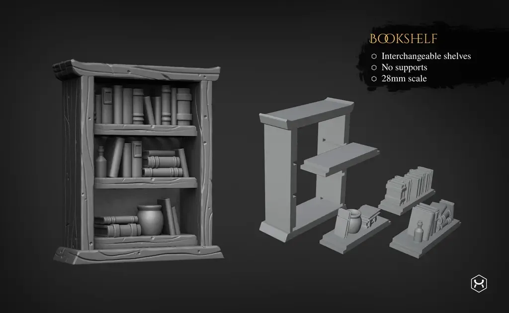 Bookshelf and Cupboard