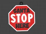 Keychain Santa STOP Here-1