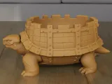 Armored Turtle Planter Container Fantasy Garden Decor-0