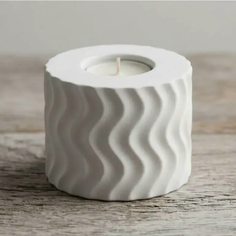 Modern Wavy Sconce - Zen Minimalist Tealight Holder