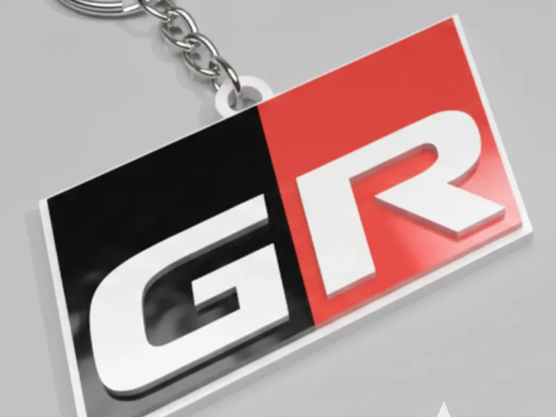 Toyota GR logo keychain